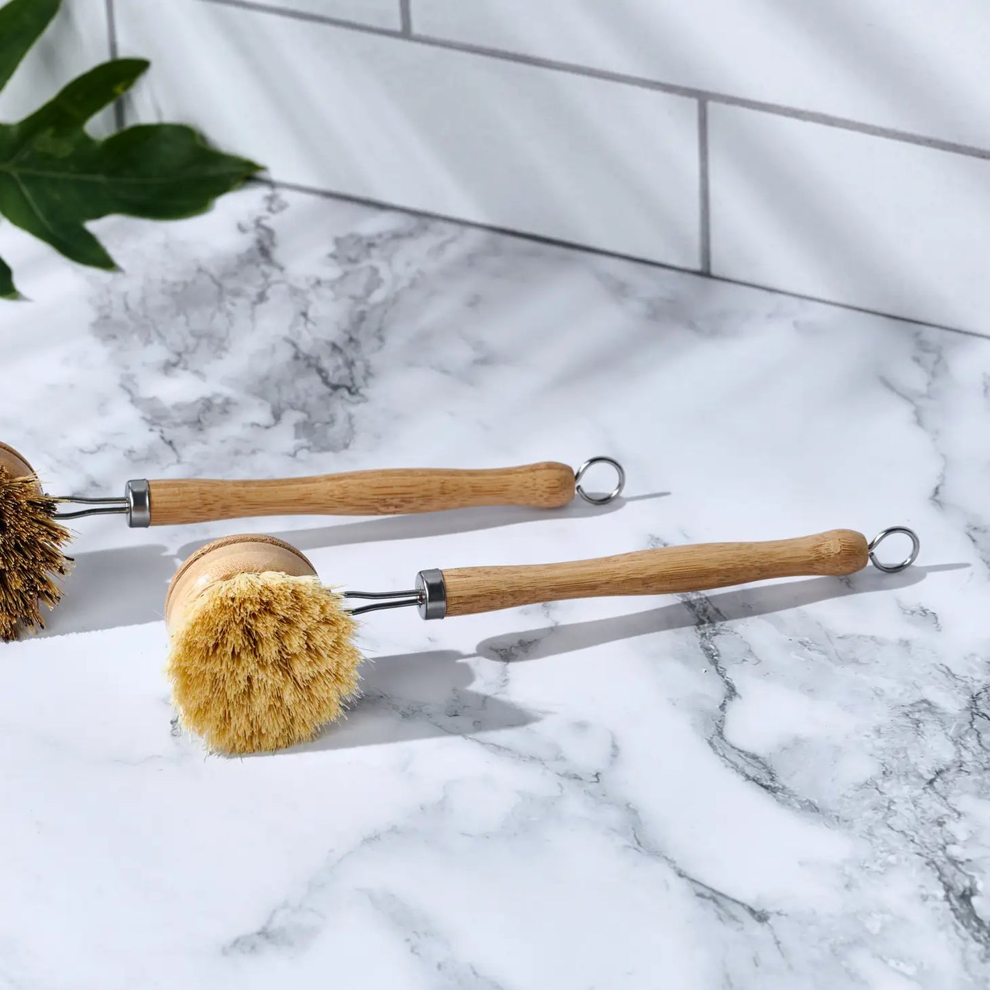 Long Handle Wood & Metal Dish Brush