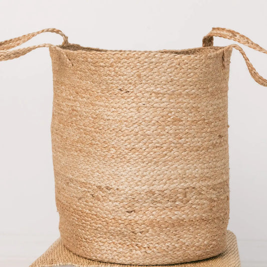 Braided Jute Storage Basket