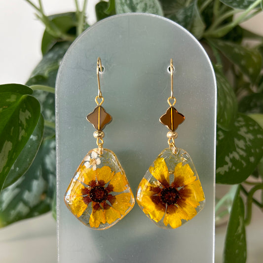 Pressed Botanical Earrings - Medium