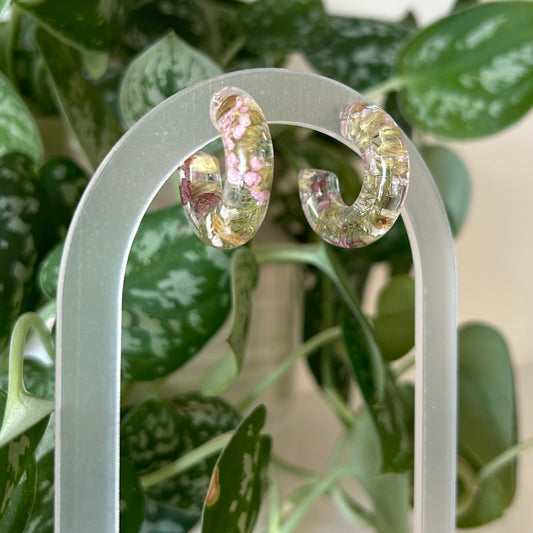 Pressed Botanical Hoops - Small