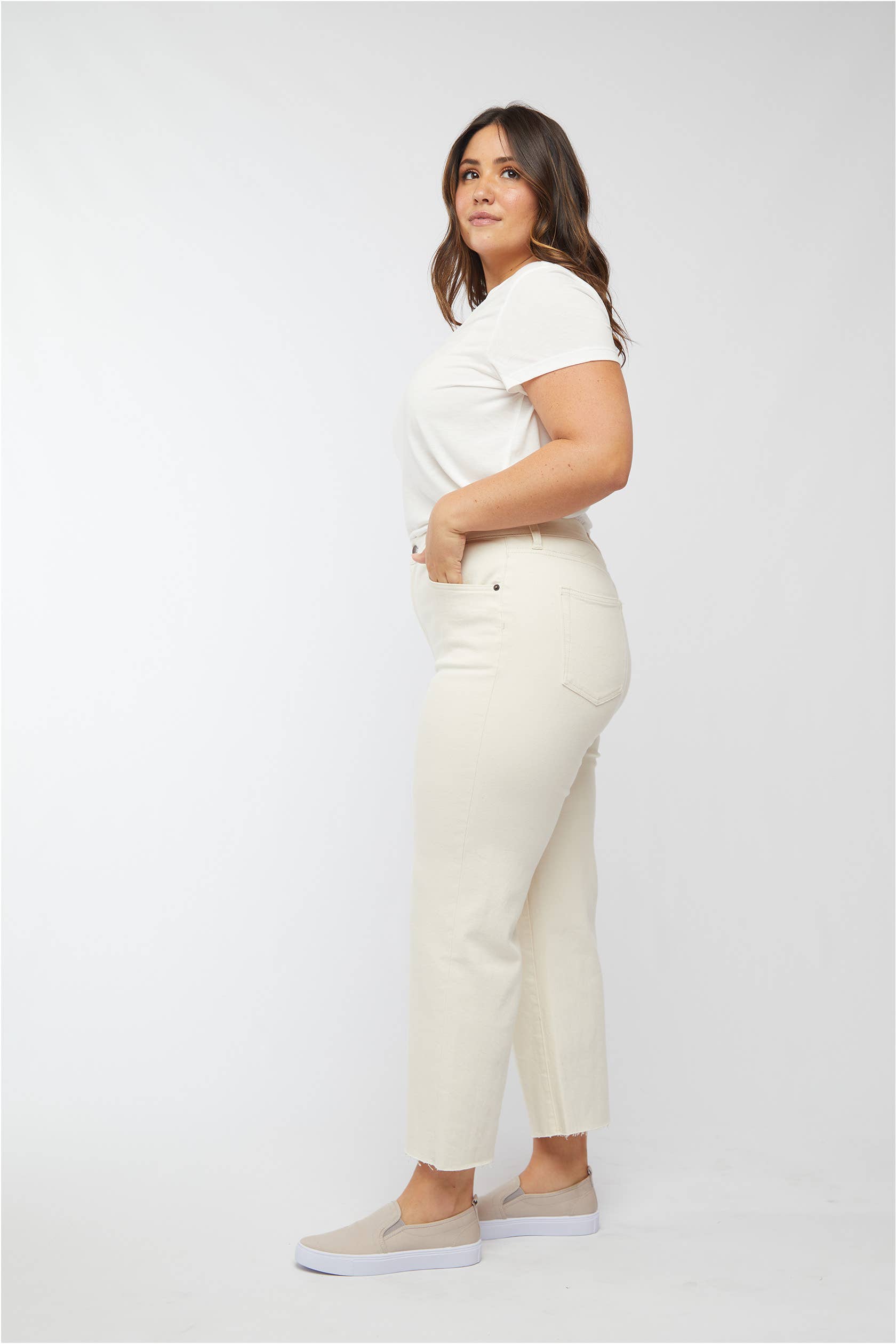 Aberdeen High Rise Crop Pant, Side View